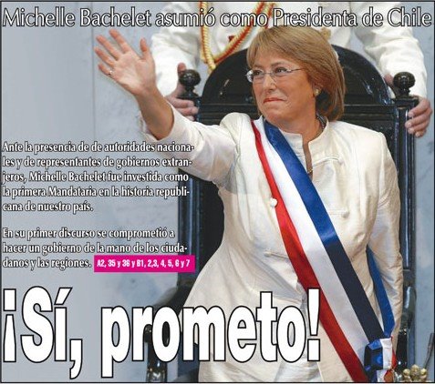 R E F L E X I O N E S: PRESIDENTA DE CHILE. MICHELLE BACHELET.